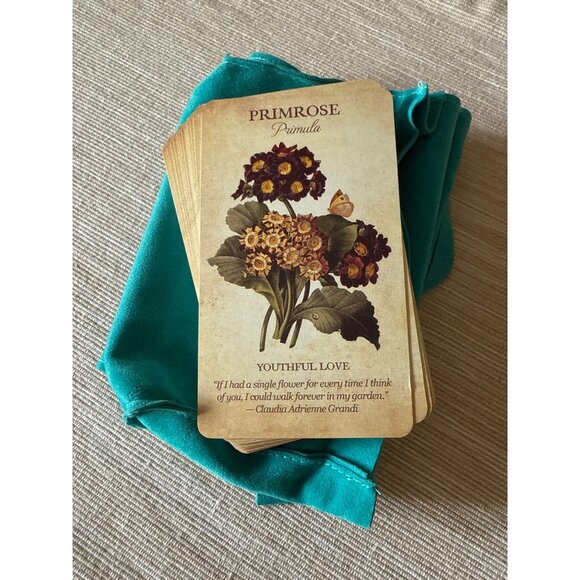 Botanical Inspiration Oracle Cards Tarot Deck With Teal Velvet Pouch - Picture 1 of 11